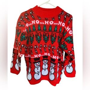 Festive Red Holiday Sweater (Truly Vintage!) Size M